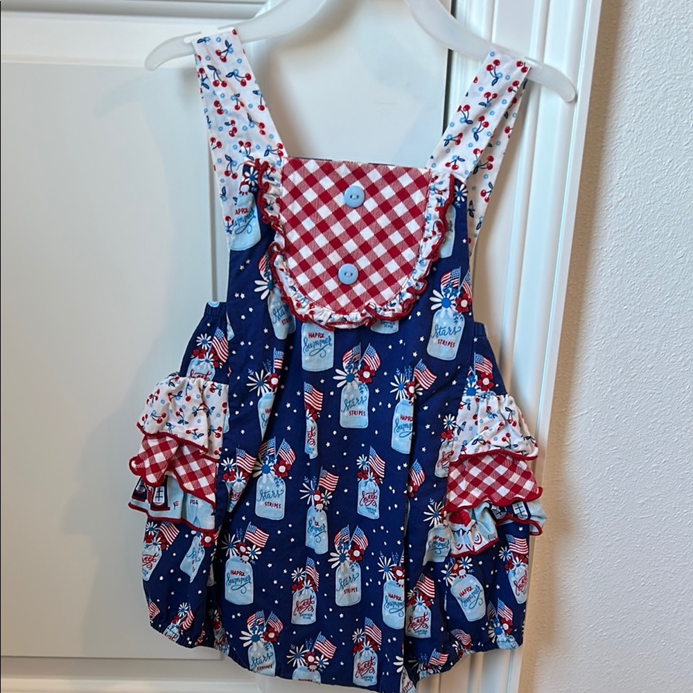 Ricrac & Ruffles Patriotic Bubble Romper